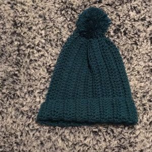 Handmade crochet beanie with pompom!